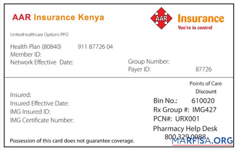 Downloadable Kenya health insurance card real example